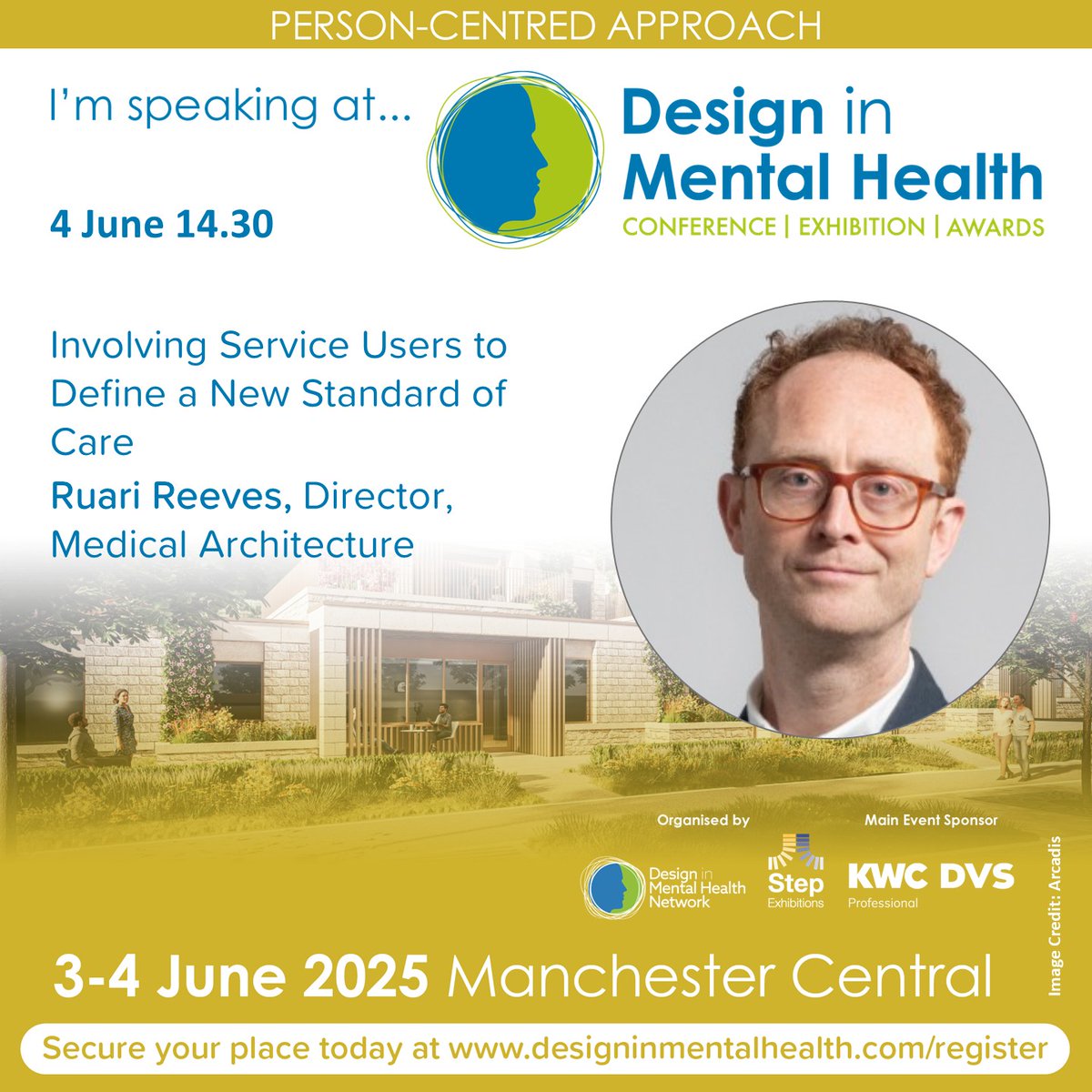 Design in Mental Health Network (@dimhn) on Twitter photo Ruairi Reeves <a href="/MedicalArch/">Medical Architecture</a> will present recent work taken place within the East London Mental Health Foundation Trust to reconfigure its existing inpatient mental health services to provide care closer to the population it serves.
Register here: designinmentalhealth.com/register/ Ruairi Reeves <a href="/MedicalArch/">Medical Architecture</a> will present recent work taken place within the East London Mental Health Foundation Trust to reconfigure its existing inpatient mental health services to provide care closer to the population it serves.
Register here: designinmentalhealth.com/register/