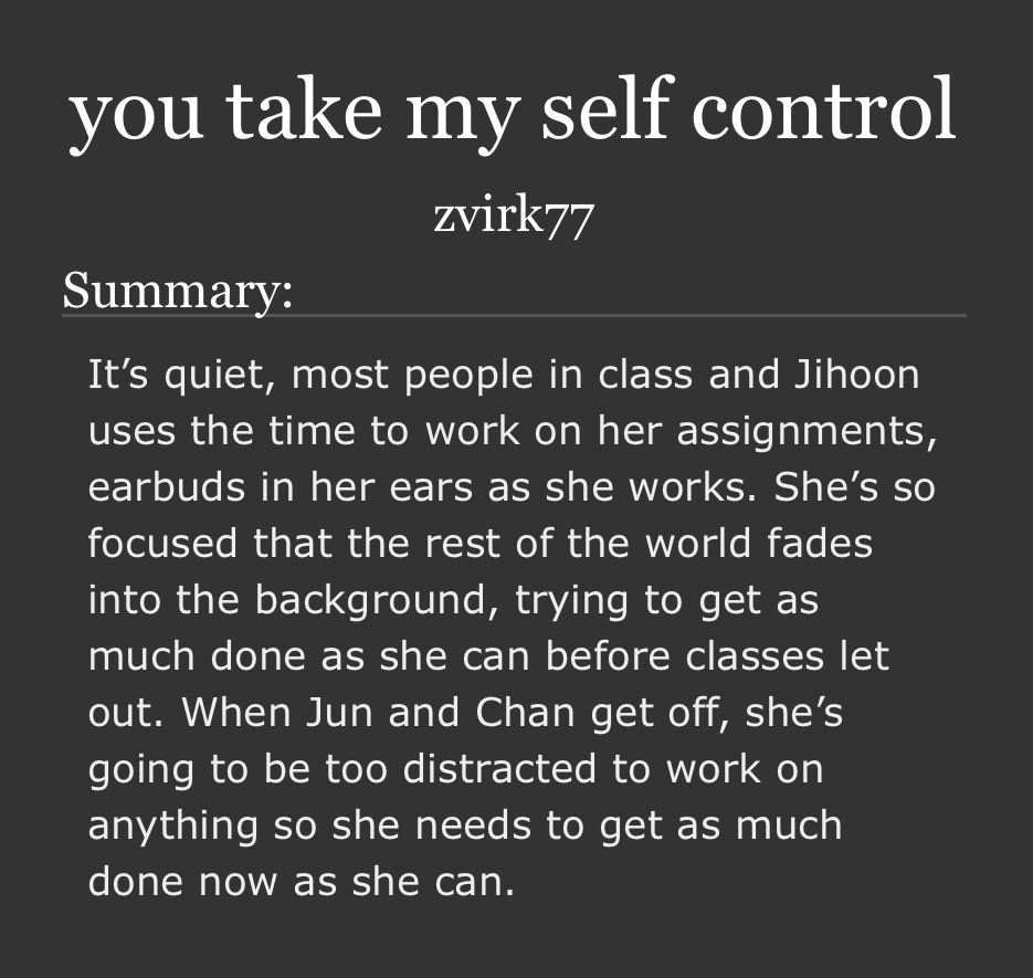 you take my self control

Jun/Chan/Jihoon

Written for <a href="/Enchanting0211/">Enchanting FicFest | Posting now!!!</a> 

archiveofourown.org/works/62727679
