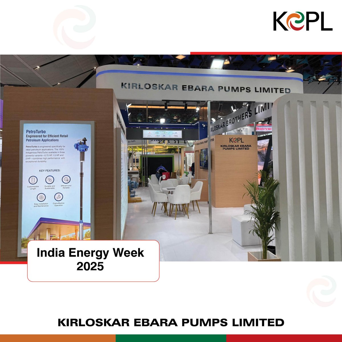 kepl_pumps's tweet photo. Excited to be at India Energy Week 2025 with Kirloskar Brothers Limited! Visit us at Stall No. 1H71, Hall 1, Yashobhoomi, New Delhi to explore our advanced API & Non-API pumps and steam turbines.
#KEPL #OilAndGas #Petrochemical #APIPumps #NonAPIPumps #SteamTurbines https://t.co/V5Inx715CQ