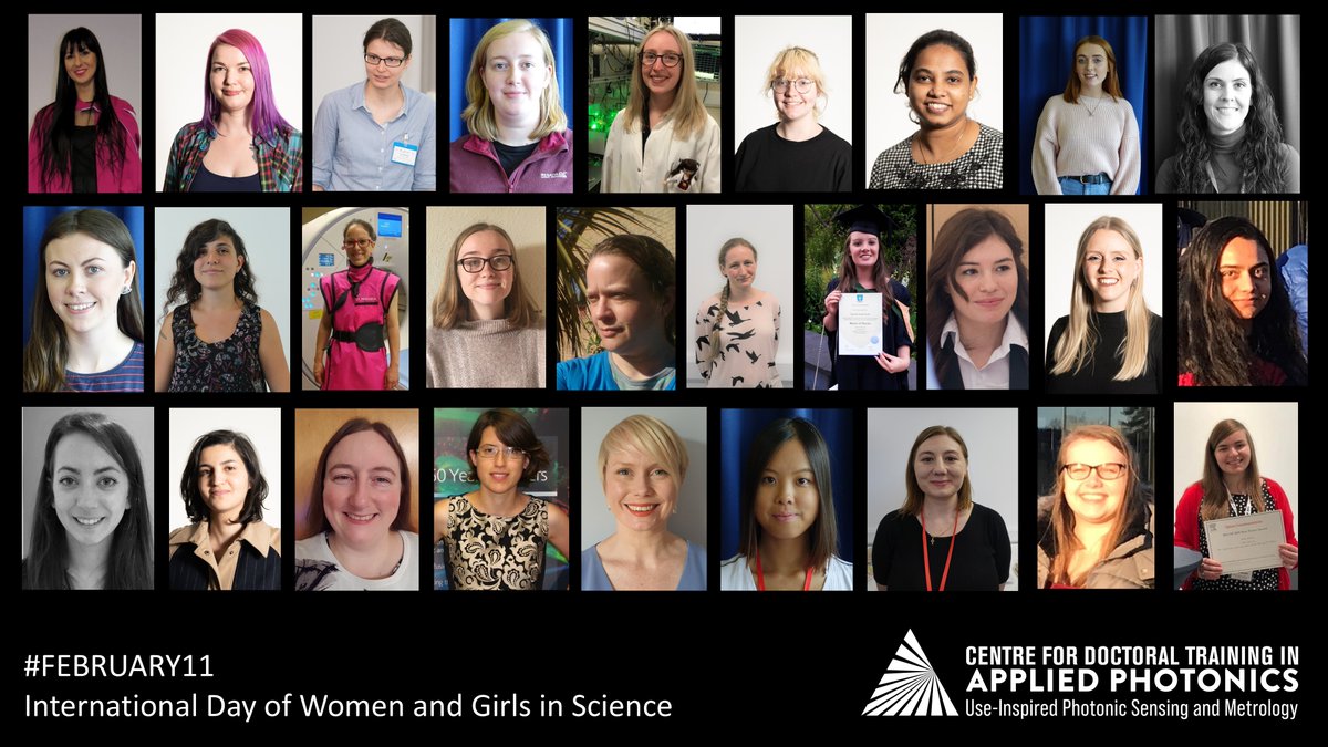 On #February11 International Day of Women and Girls in Science, we celebrate the amazing and inspiring students and alumna of the CDT in Applied Photonics!