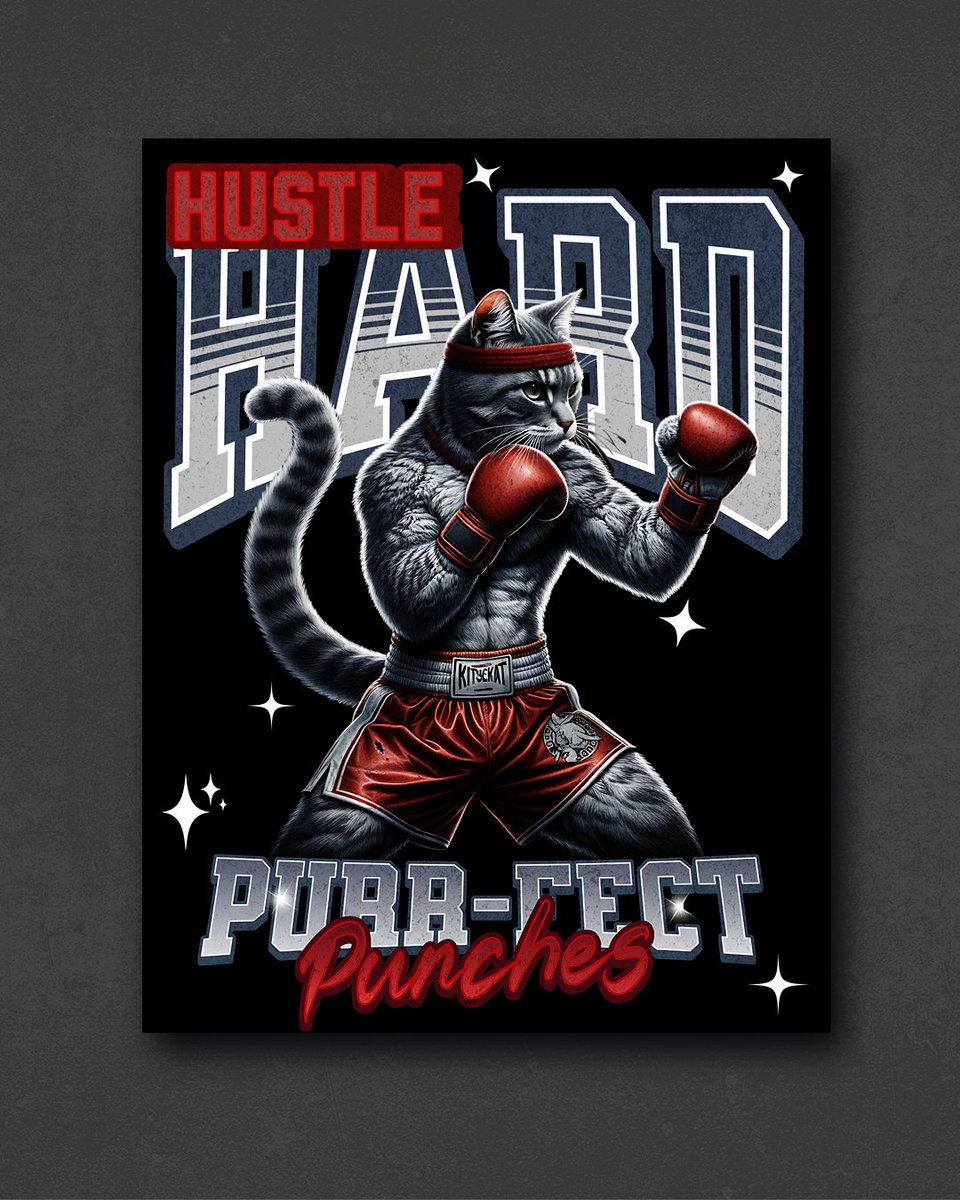 wodhot's tweet photo. Become the lucky owner of a drawing:
🔥Spreadshirt: https://t.co/oNwcODT500
🔥Redbubble: https://t.co/LR5pd8VBfQ
🔥Teepublic: https://t.co/fiEhkN3YgT

🔥 Get ready to fight for your dreams with the "Hustle Hard - Purr-fect Punches" collection! 🥊🐱 https://t.co/EvtQnTYIku