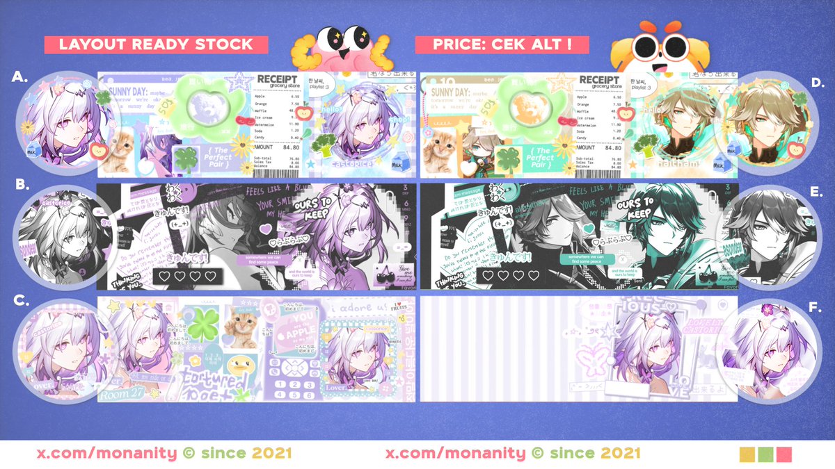 ⠀⠀∩_∩
✩( ˶ᴗ _ᴗ)✩
⟡.·︶︶︶  ╰⇢
help repost? thank you!! 🤍

hello! Lia ada layout ready stock castorice &amp; al haitham impact seperti di bawah inii 🌠🌞 

🍀 price &amp; info: cek ALT
🧁 bisa langsung di take di dm! 

#zonauang #zonaba