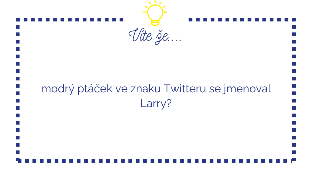 wesecon45200's tweet photo. Ikonický ptáček ve znaku Twitteru se původně jmenoval Larry Bird podle slavného basketbalisty Larryho Birda z týmu Boston Celtics 🐦
Víte, jak se jmenuje teď? 🤔
#wesecon #viteze #twitter https://t.co/tk2fdGPgf1