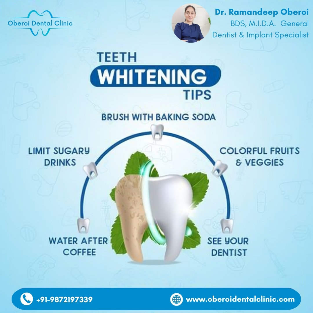 clinic_oberoi's tweet image. Teeth Whitening Tips - Oberoi Dental Clinic

Book an Appointment for All Your Oral Health Needs.

👨‍⚕️ Dr. Ramandeep Oberoi 📞 +91-9872197339 🌐 oberoidentalclinic.com

#oberoidentalclinic #teethtips #teethwhitening #dentaltips #healthyteeth