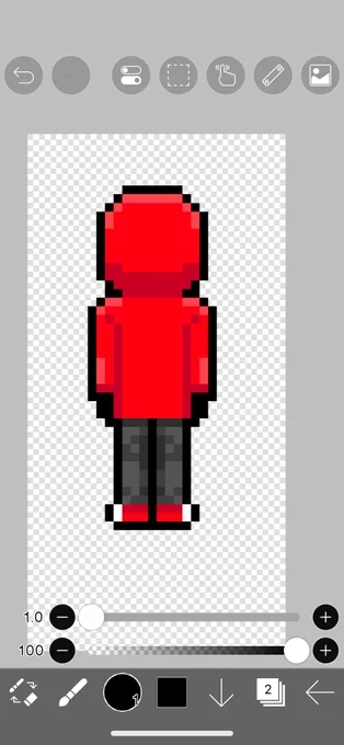 ドット絵落書きした代理と赤いやつ 