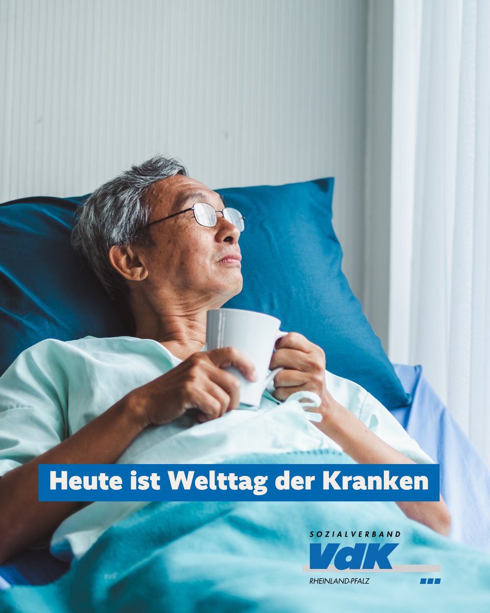 VdK_RLP's tweet photo. Heute ist Welttag der Kranken! 🤒
🩺 Wir rücken heute kranke Menschen in den Fokus der Öffentlichkeit.
❤️ Auch die Pflegekräfte – egal ob beruflich oder privat – verdienen unsere Anerkennung. Ihr seid unersetzlich!
#WelttagDerKranken #VdKRLP #Pflege https://t.co/frpFbVQOL6