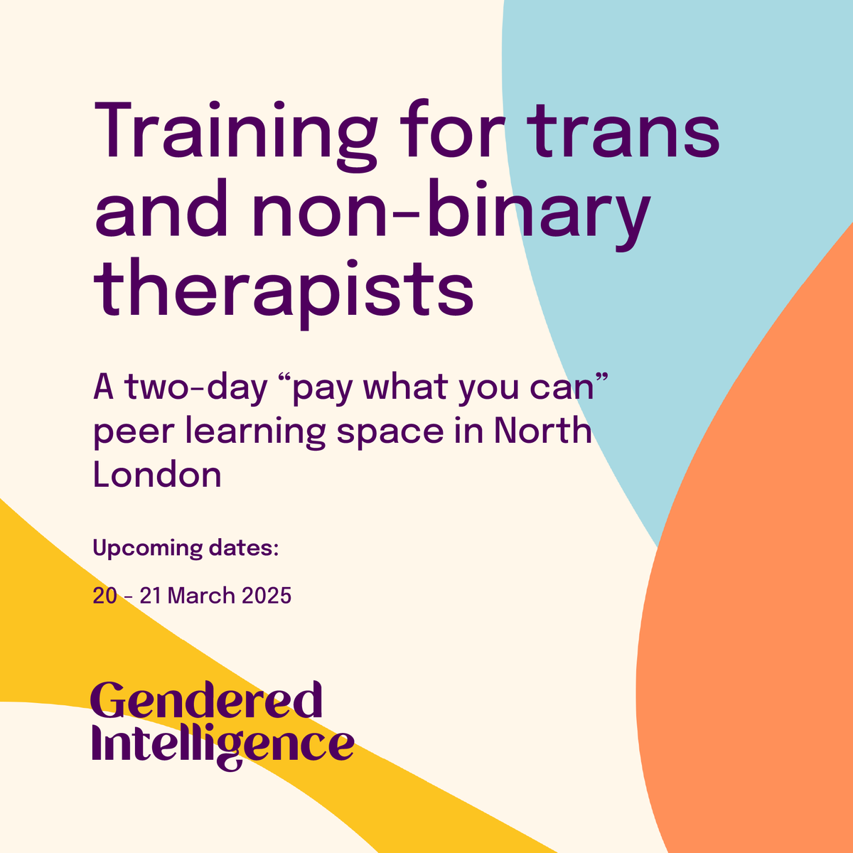 Are you a trans or non-binary #therapist or #counsellor? We run a two-day “pay what you can” peer learning space in North London. 

Find out more: genderedintelligence.co.uk/page/two-day-t…