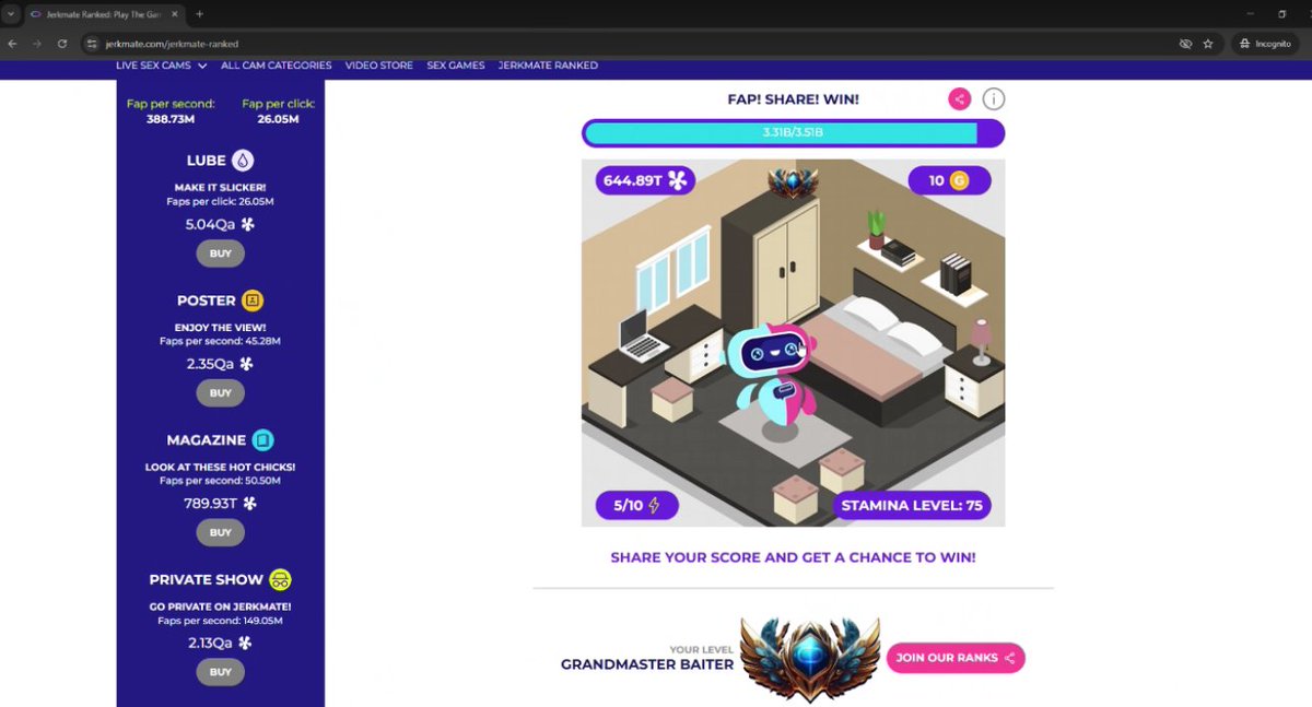 just hit grand master baiter LFG