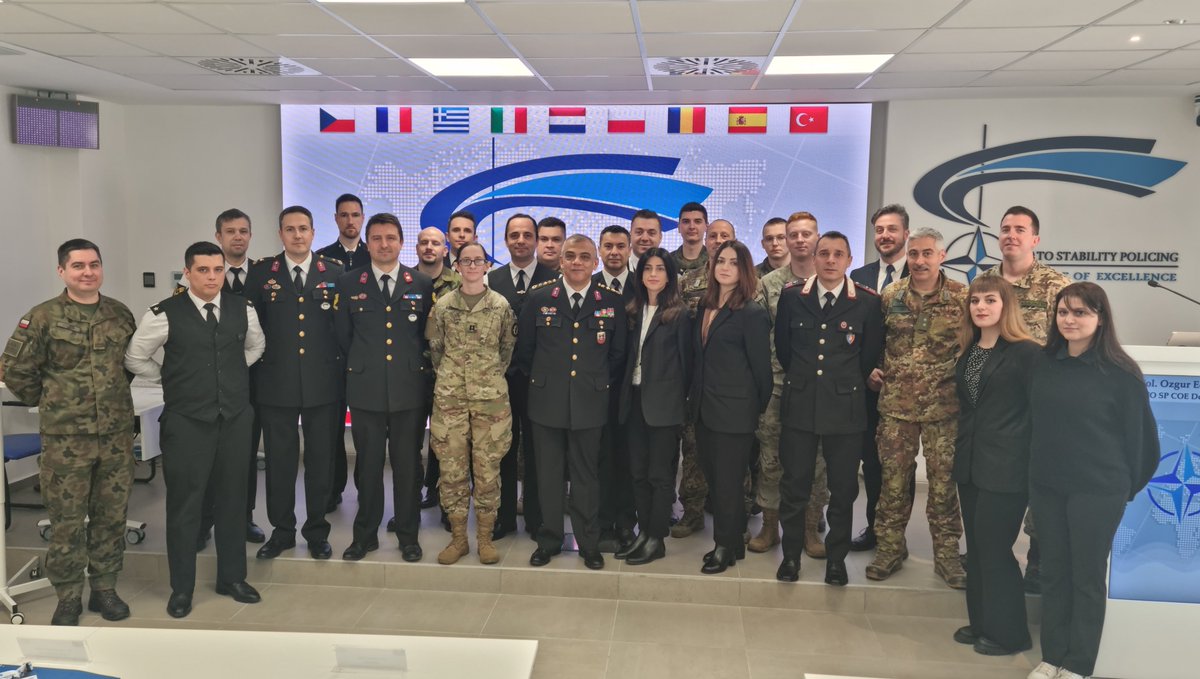 NSPCOE's tweet photo. We’re proud to announce the successful completion of the "Stability Policing for Field Commanders" course! Congratulations to all participants, 24 extraordinary professionals from 🇧🇦🇨🇿🇬🇪🇮🇹🇵🇱🇹🇷🇬🇧🇺🇦🇺🇸.
#StabilityPolicing #MissionReady #FieldCommanders #WeAreNATO #StrongerTogether https://t.co/szEwkvzJ9k