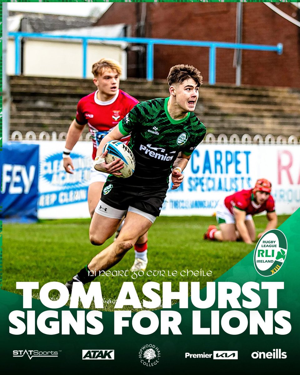 Rugby League Ireland (@irelandrl) on Twitter photo ๐ฉโฌ ๐๐ฆ๐๐จ๐ฅ๐ฆ๐ง ๐๐ข๐๐ก๐ฆ ๐ง๐๐ ๐๐๐ข๐ก๐ฆ
Another Ireland international making moves! Tom Ashurst becomes the latest Irish talent to join <a href="/Swinton_Lions/">Swinton Lions RLFC</a>
Everyone at Rugby League Ireland wishes you all the best in the next step of your rugby league journey! ๐ช๐ ๐ฉโฌ ๐๐ฆ๐๐จ๐ฅ๐ฆ๐ง ๐๐ข๐๐ก๐ฆ ๐ง๐๐ ๐๐๐ข๐ก๐ฆ
Another Ireland international making moves! Tom Ashurst becomes the latest Irish talent to join <a href="/Swinton_Lions/">Swinton Lions RLFC</a>
Everyone at Rugby League Ireland wishes you all the best in the next step of your rugby league journey! ๐ช๐