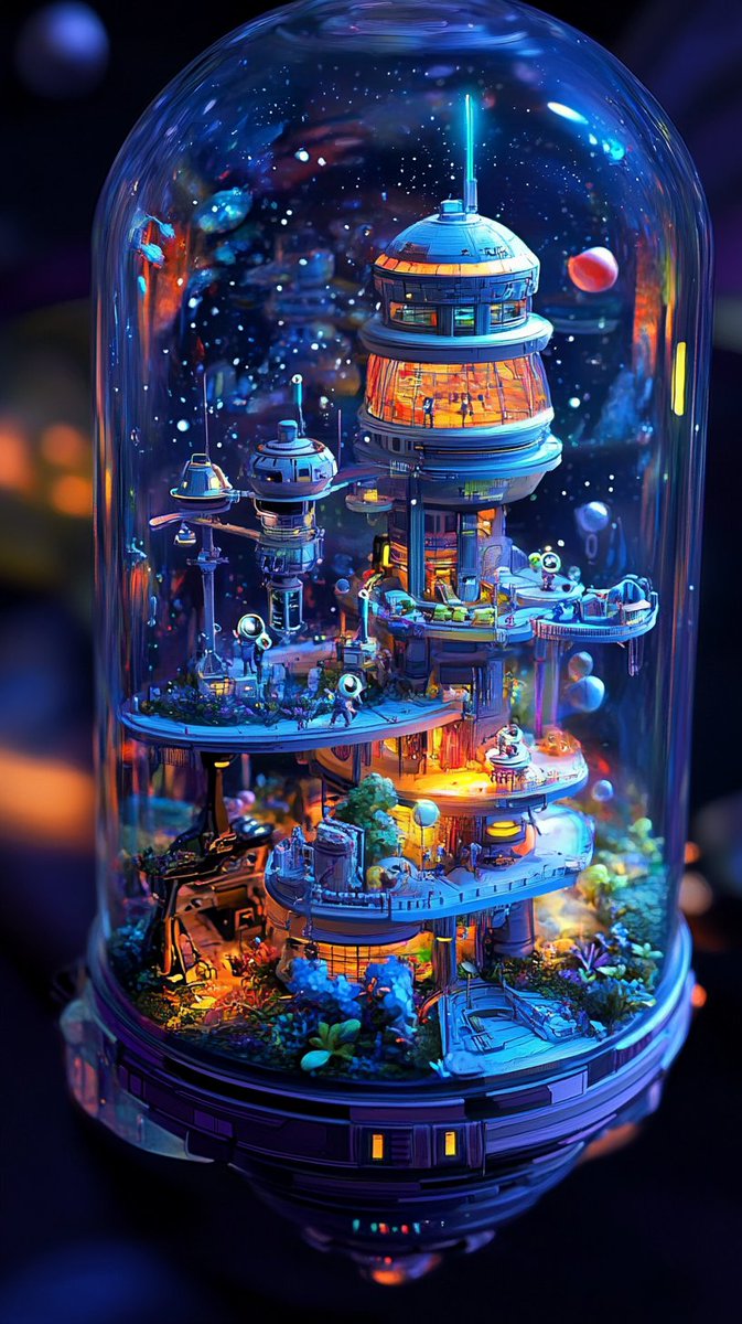 i_ttt__50's tweet photo. space station
#DioramaAr
#MiniatureWorld
#FantasyArchitecture
#TreehouseDesign
#digitalpainting 
#イラスト
#イラスト好きさんと繋がりたい 
#ミニチュアアート
#テラリウム
#ジオラマ https://t.co/2NJmpv9Fif