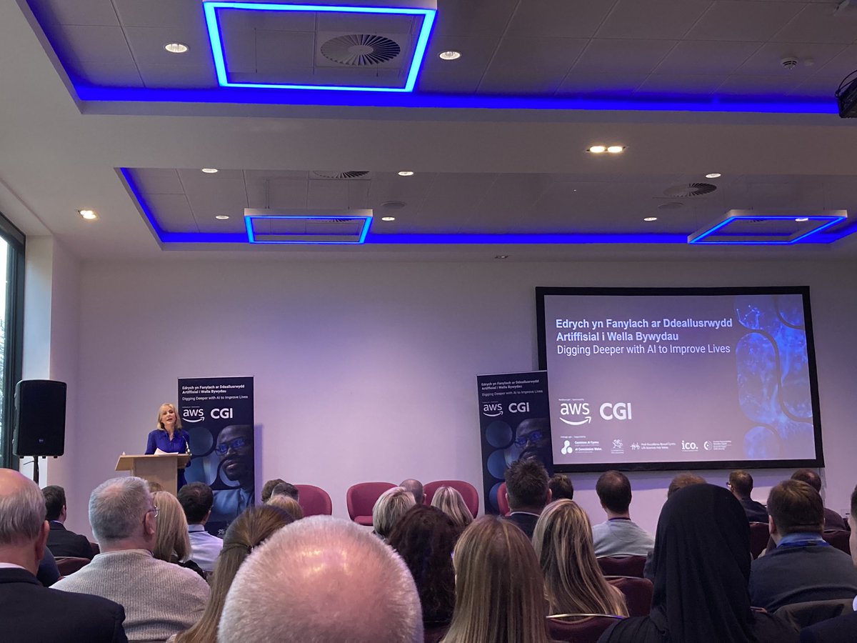 Looking forward to today’s #AIdiggingdeeper conference <a href="/ICCWales/">ICCWales</a> and finding out more about how artificial intelligence and technology can improve lives.