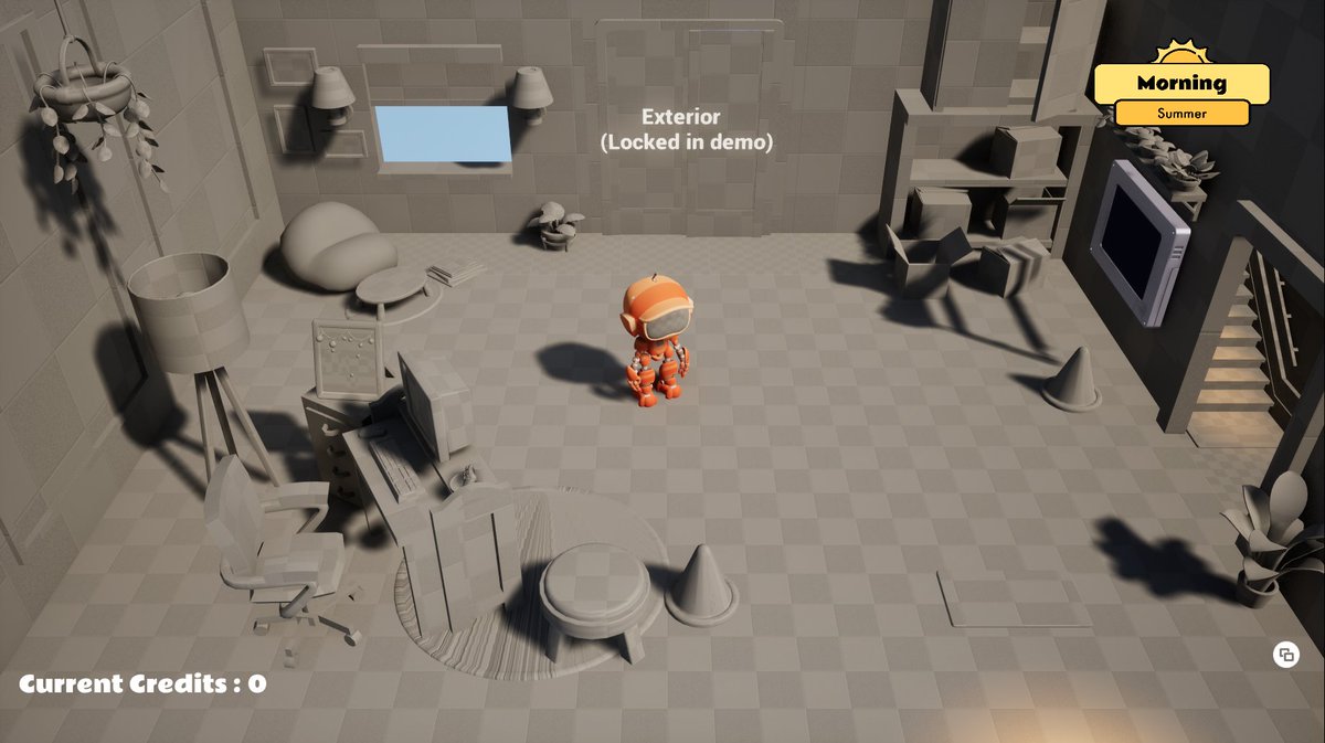 Glimmer_Games's tweet photo. The HUB in #SortingCenter, will be our beauty corner for the vertical slice. We're putting all our efforts into recreating the cozy and warm atmosphere from the concept illustration!✨

We're almost there! What about adding some color now ? 🎨

Stay tuned!📦🤖

#indiedev #gamedev https://t.co/aZ3iMmNEM6