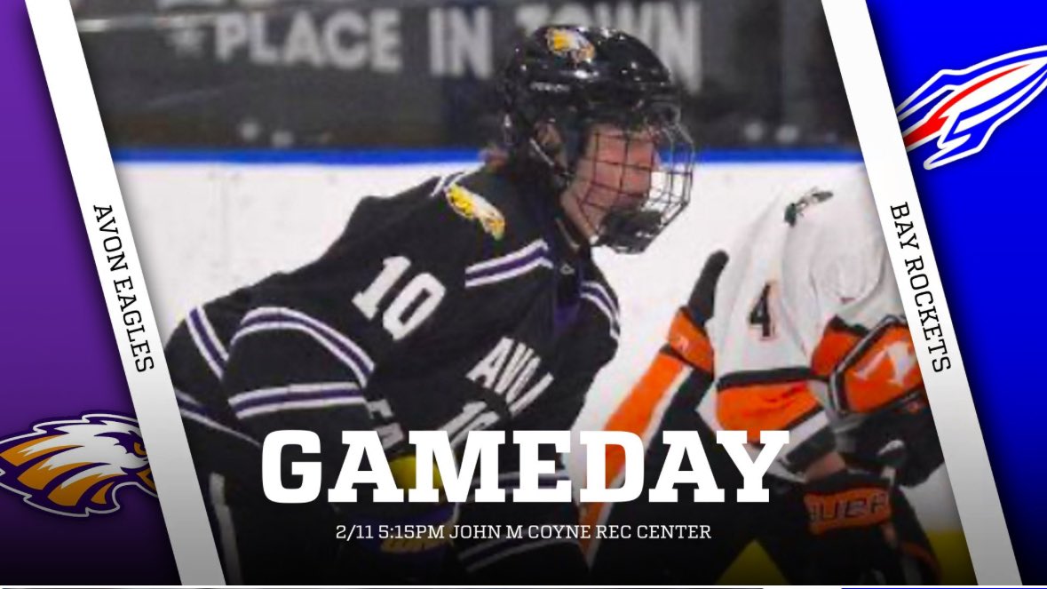 Good morning Eagle hockey fans!  The journey for a State championship starts tonight when your Avon Eagles take on the Rockets of Bay Village at 5:15pm at the Brooklyn Ice Rink! It’s win or go home! Come out and support the team as they compete for the ultimate title! Go Eagles!