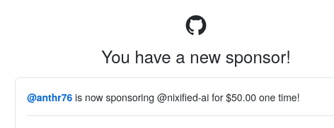 Thanks to a sponsorship, nixified.ai will continue into 2027