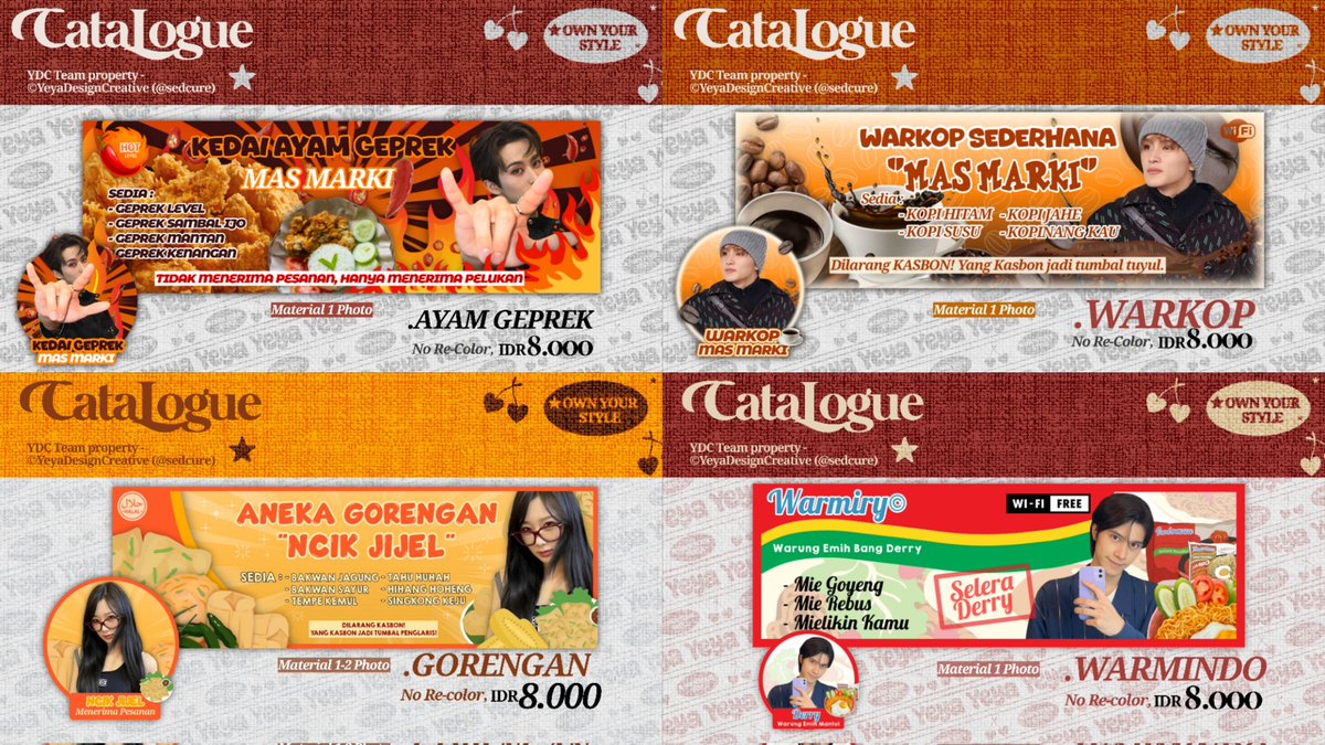 sedcure's tweet image. #zonauang
HARI TERAKHIR DISKON 25%!!
AYO JAJAN LAYOUT JameTtt di YEYA SKUY🤙🤙
Diskon tanpa minimal order ya 😋
➡️YEYA JUGA OPEN BUAT SPONSOR/GA!!⬅️
Skuy mari jajanng!
CATALOGUE 📌 surl.li/oljamh