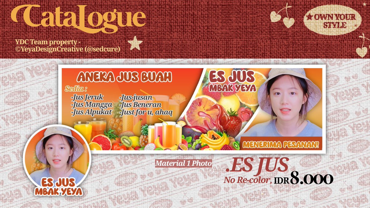 sedcure's tweet image. #zonauang
HARI TERAKHIR DISKON 25%!!
AYO JAJAN LAYOUT JameTtt di YEYA SKUY🤙🤙
Diskon tanpa minimal order ya 😋
➡️YEYA JUGA OPEN BUAT SPONSOR/GA!!⬅️
Skuy mari jajanng!
CATALOGUE 📌 surl.li/oljamh