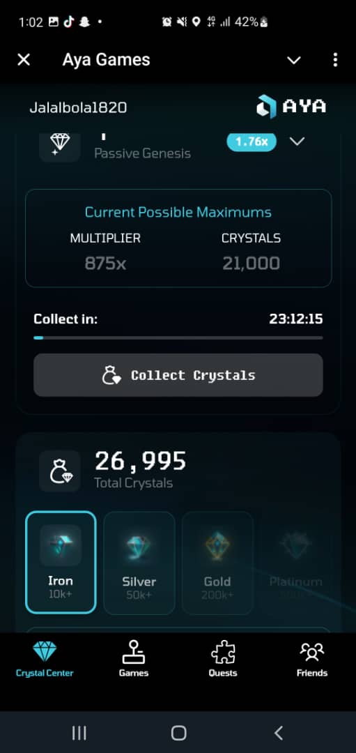 Dedicated and consistent help me in unlocking crystal on Aya <a href="/theayawallet/">Aya</a> and <a href="/JamboTechnology/">Jambo</a>
