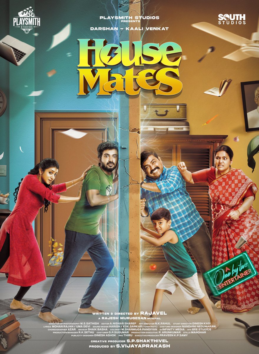 Kalaiyarasan (@kalaiactor) on Twitter photo Happy to unveil the Firstlook of #HOUSEMATES
Congrats to the entire Team⚡
Wishing this amazing team a huge success 💥💥❤️❤️
<a href="/Darshan_Offl/">Darshan</a> @Kaaliactor <a href="/Playsmith_offl/">Playsmith Studios</a> <a href="/rajvel_hbk/">rajavel</a> <a href="/SouthStudiosTN/">SouthStudios</a> <a href="/pro_thiru/">Thiru murugan</a> Happy to unveil the Firstlook of #HOUSEMATES
Congrats to the entire Team⚡
Wishing this amazing team a huge success 💥💥❤️❤️
<a href="/Darshan_Offl/">Darshan</a> @Kaaliactor <a href="/Playsmith_offl/">Playsmith Studios</a> <a href="/rajvel_hbk/">rajavel</a> <a href="/SouthStudiosTN/">SouthStudios</a> <a href="/pro_thiru/">Thiru murugan</a>