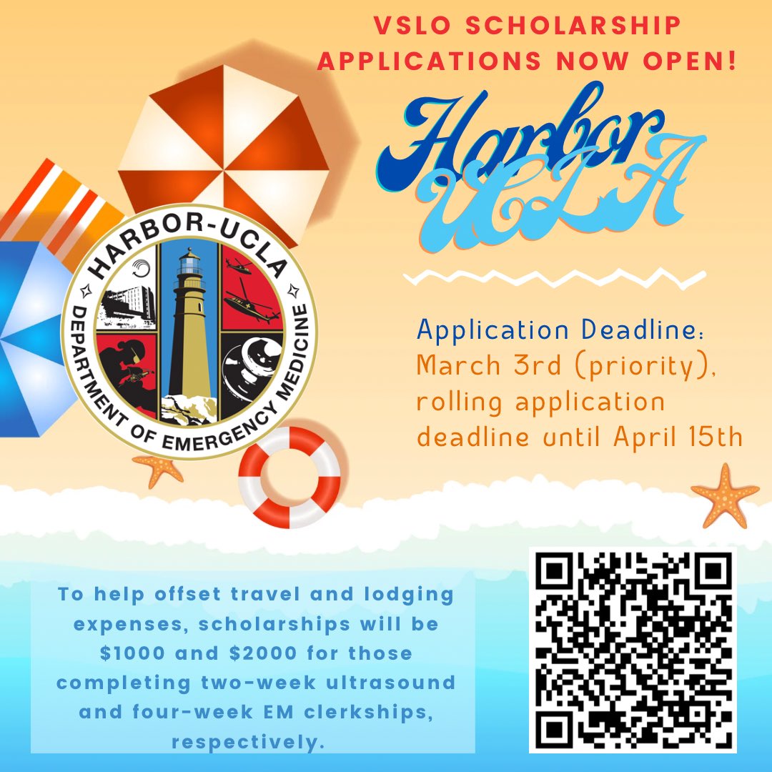 Harbor-UCLA Emergency Medicine (@harboruclaem) on Twitter photo Visiting scholarships now available to apply for online!
tinyurl.com/HarborEMschola…
<a href="/Cal_EMRA/">California EMRA</a> <a href="/emresidents/">emresidents</a> @ACEPNow <a href="/californiaacep/">California ACEP</a> #EMBound Visiting scholarships now available to apply for online!
tinyurl.com/HarborEMschola…
<a href="/Cal_EMRA/">California EMRA</a> <a href="/emresidents/">emresidents</a> @ACEPNow <a href="/californiaacep/">California ACEP</a> #EMBound