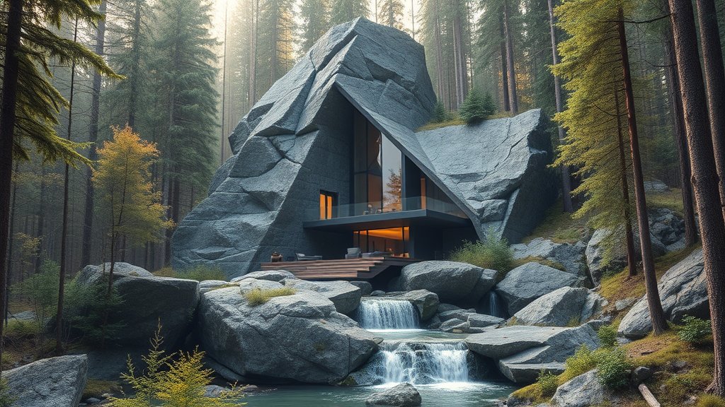 I'm obsessed with futuristic homes in the forest, like the one in ex-machina. 

#architecture #decore #interiors #home #forest #design