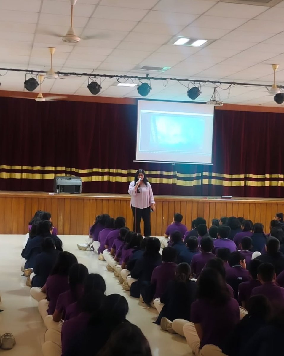 vardhiniamin's tweet photo. School sessions are the best—nothing beats the energy and curiosity of so many bright kids! Huge thanks to Gokuldham High, Vasant Vihar High, and Thane Police School for having me. @HachetteIndia 

#SchoolVisits #TheForestborns #AuthorLife #FantasyBooks #MiddleGrade #YAFantasy https://t.co/mqi4RzYRsp