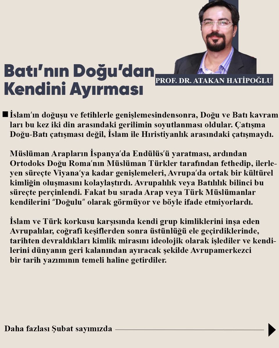 TeoriDergi's tweet photo. Prof. Dr. Atakan Hatipoğlu, "Doğu-Batı Metafizikleri" başlıklı makalesiyle Şubat sayımızda.
Şubat sayımız dergi bayilerinde, seçkin kitabevlerinde ve https://t.co/LaxJ976FK6 adresinde satışta... https://t.co/bAPG8tnAkg