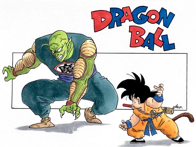 #ひとコマ模写 #扉絵風
#鳥山明リスペクト #dragonballfanart #a24_works #a24works #a24wks 