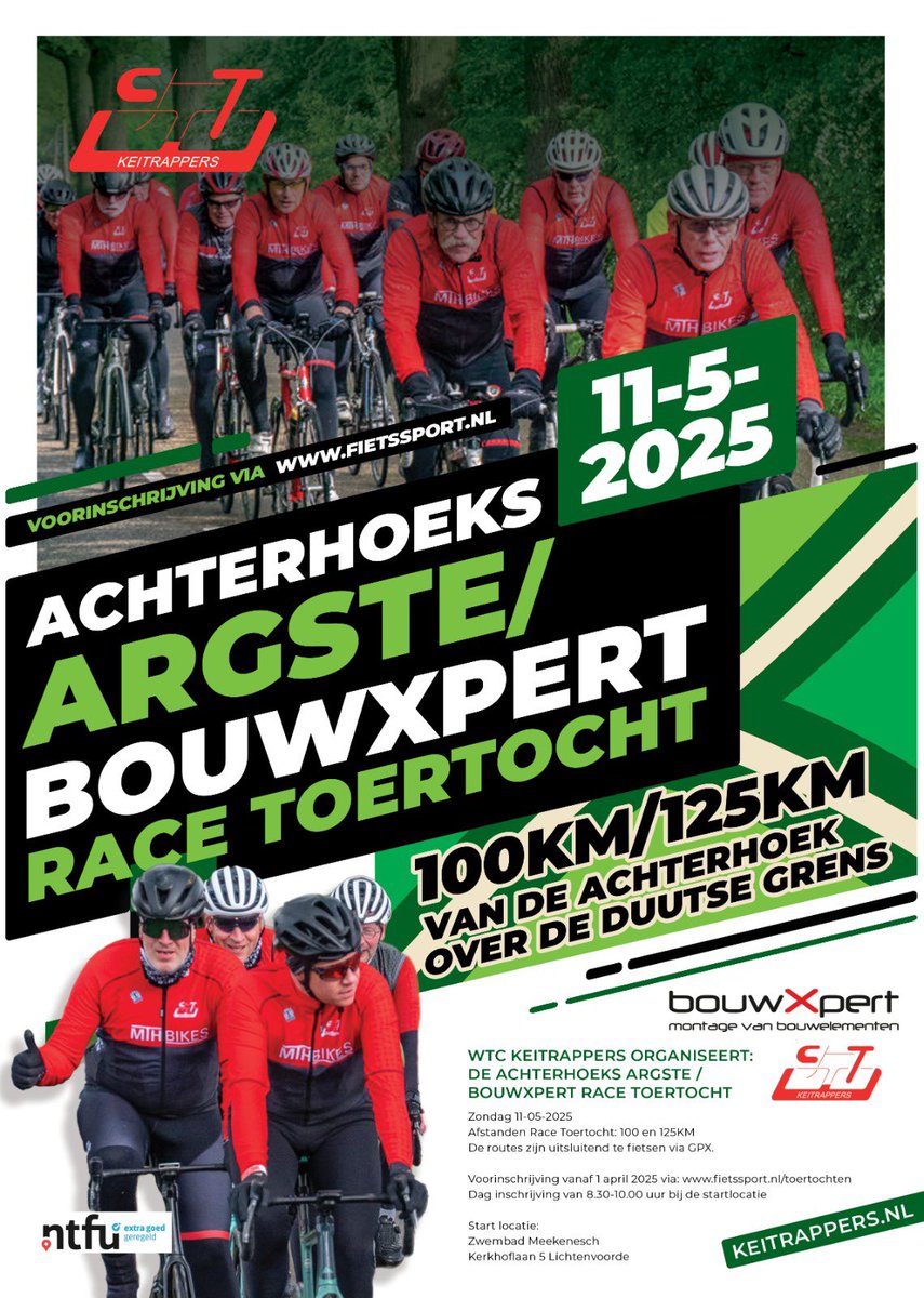#Wielrenners noteer in uw agenda: 
#Race #Weg #Toertocht in #Lichtenvoorde 100/125 km genieten en #fietsen in onze mooie #Achterhoek en het coulissenland van de #Duitse #grensstreek .