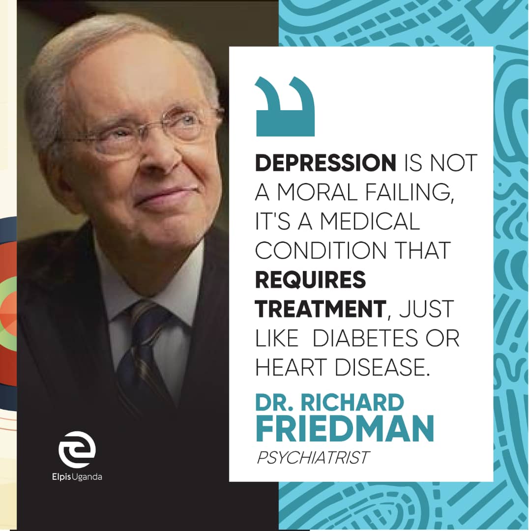 EIUganda's tweet photo. ๐ขDepression is not a weakness or moral failing. Itโs a medical condition that requires treatment, just like diabetes or heart disease. Letโs break the stigma and prioritize mental health. #MentalHealthMatters #EndTheStigma
#ElpisUganda #letsmakechange https://t.co/cghkZIYkl7
