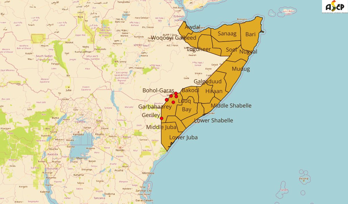 AsepsomaliaOrg's tweet photo. Droughts, floods, and conflict are daily struggles for many in Gedo. ASEP  with @archenoVa  trained 24 communities in Baardeere, Belet Xaawo, Luuq &amp; Garbahaarey to tackle climate risks &amp; build resilience. How can we better prepare for climate shocks? Let’s talk.⬇️ #ClimateAction https://t.co/iude3y9Sap