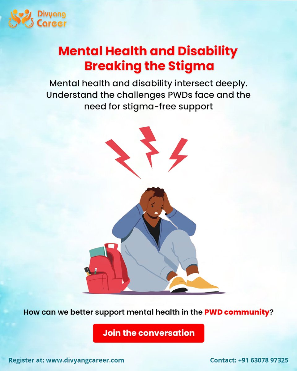 DivyangCareer's tweet photo. Living with a disability should never mean struggling alone. Let's raise awareness, offer support, and encourage open conversations
Disclaimer: It is only a job portal that facilitates contact and information exchange for legitimate job opportunities and career services https://t.co/x16y8edSjR