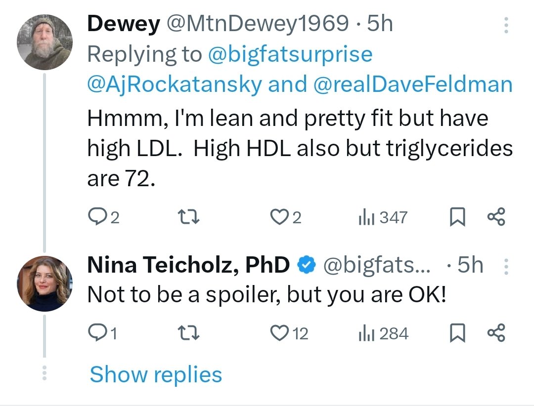 Teicholz, PhD says this guy is fine despite not knowing next to nothing about him or his medical history.