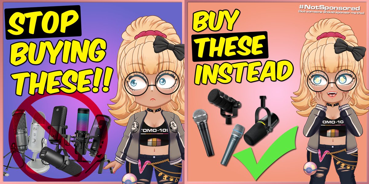 TomoAriesVT's tweet photo. ⚠️PSA For STREAMERS - Stop Buying Condenser Microphones🎙️

👩‍🏫You don't have to know much about audio, but when spending hundreds, you should at least be informed

If you're looking for better mic quality on stream, I got your back 🤍

🧵Here's what you need to know: https://t.co/9SyRbxuQPM