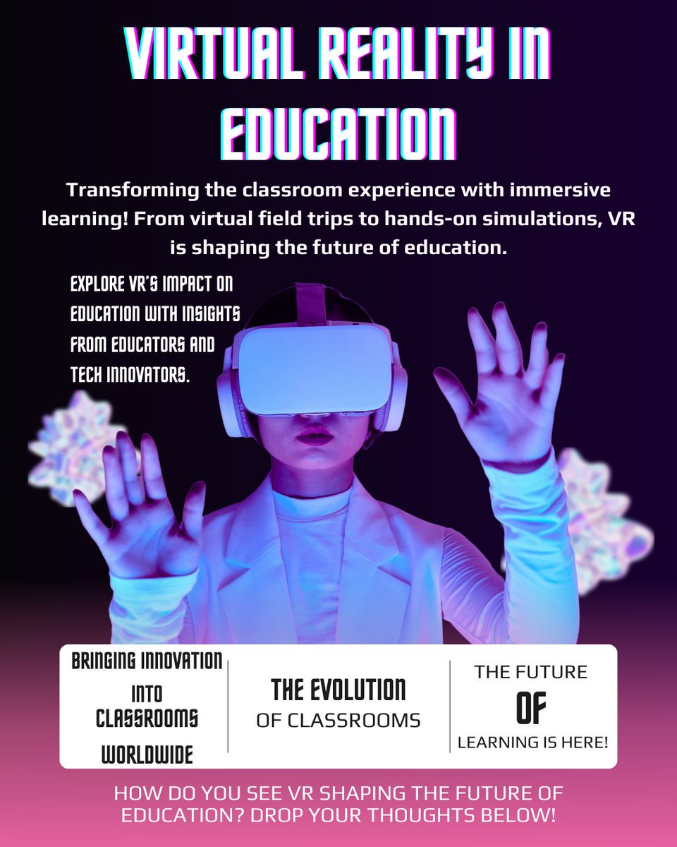 Virtual Reality: The Future of Learning? VR transforms education, making learning more immersive, interactive, and engaging. This tech is bridging the gap between theory &amp; practice, from virtual field trips to hands-on training. But is it the future of education or just a trend?