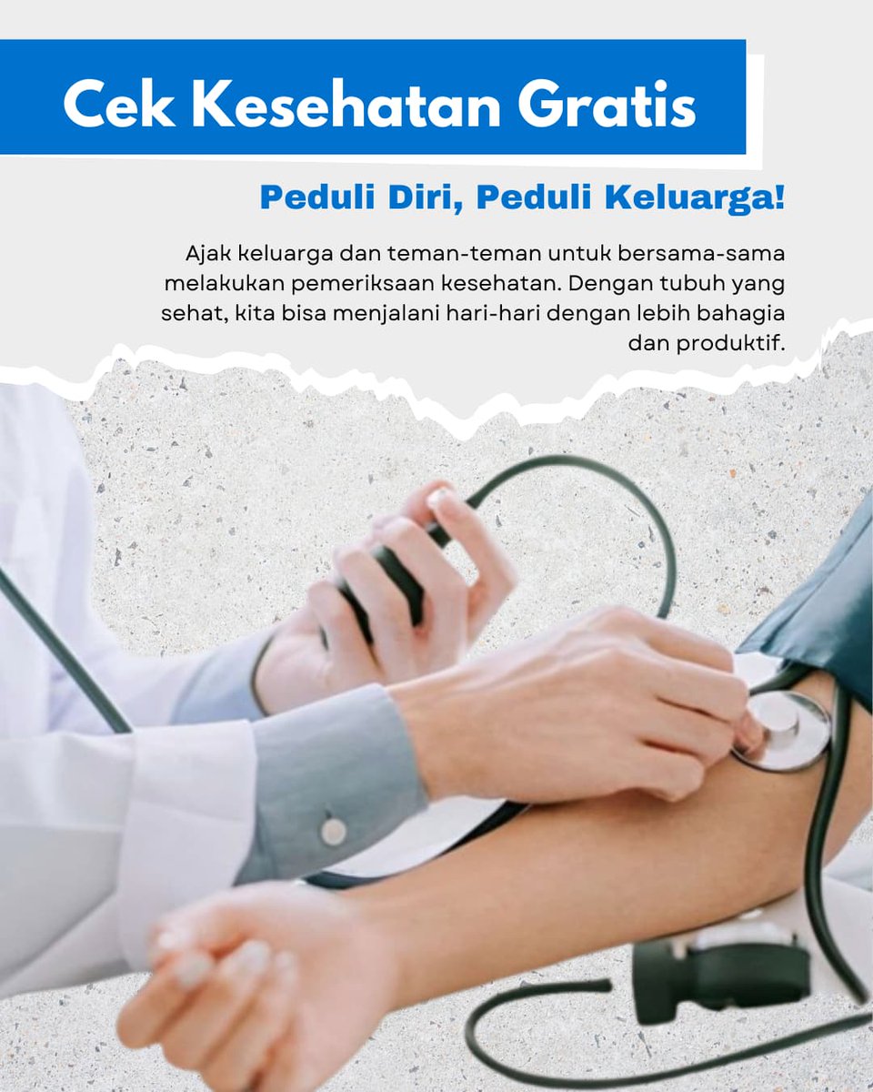 OggyZilly43173's tweet image. Kado dari Pemerintah Indonesia, kepada seluruh masyarakat.

📲 Daftar di Satu Sehat Mobile
💬 Chat WA: 081110500567
🏥 Ke Puskesmas terdekat

Deteksi dini, hidup lebih sehat! Udah daftar?

#CekKesehatanGratis #KadoUlangTahunDariNegara #ProgramPresiden #Prabowo @CNNIndonesia