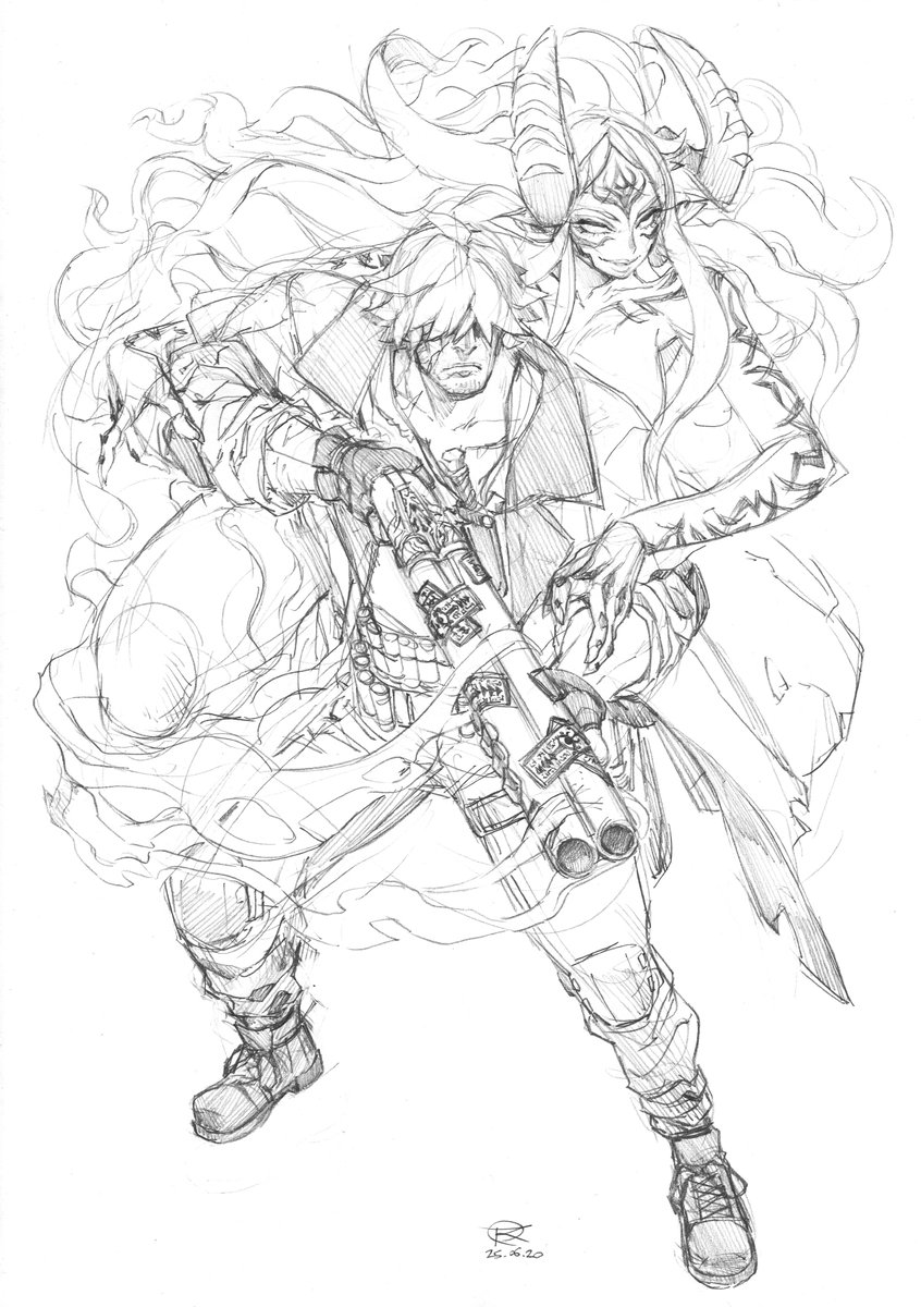 Completed of our bounty hunter exorcist, Owen Dusk #baconproject