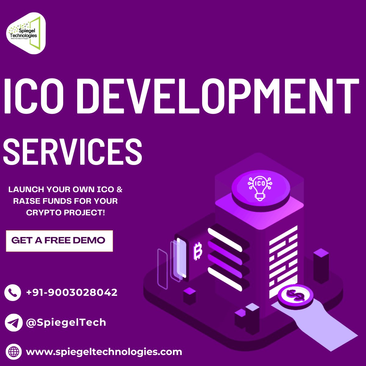 SpiegelTechies's tweet image. 🚀 Launch Your Own ICO &amp; Raise Funds for Your Crypto Project!
✅ Token creation (ERC-20, BEP-20, TRC-20)
✅ Smart contract development
✅ Whitepaper drafting &amp; ICO marketing
Get expert guidance today! 🌍💰
#ICODevelopment #CryptoFundraising #BlockchainTech #CryptoInvestment