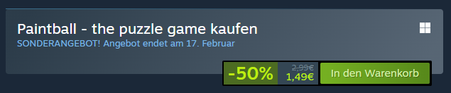 Celebrate the fun and joy of playing together locally with games from Steam couch co-op fest.

For the first time Paintball – the puzzle game is discounted 50%!

#IndieDevs #indiegame #Steam #COOP #multiplayer #seriousgames #education #school