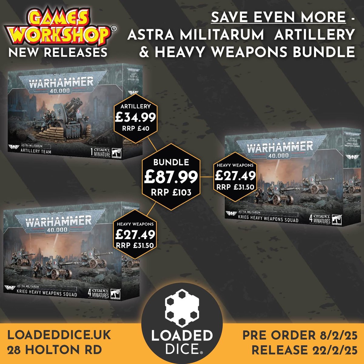 Pre Order the Death Korps of Krieg

#DeathCorpsOfKrieg #AstraMilitarum #Warhammer #warhammer40k #WarhammerCommunity 

loadeddice.uk/?sca_ref=80482…