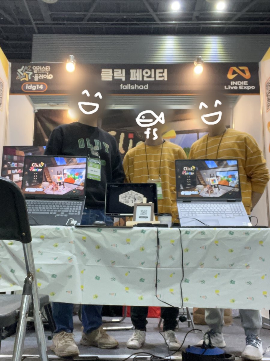 fallshad22's tweet photo. 아주 좋았어서 남기는 일러스타 플레이 후기!
이번 일러스타 플레이에 'Click Painter'로 참가했는데,
정말정말 좋은 경험이었음
생각보다 빡셌지만 오시는 분들마다 재밌고 진지하게 플레이하셔서 너무 기뻤음!
도와준 친구들과 일러스타 운영팀께도 아주 큰 감사 드립니다!! :)
@illustar_fes https://t.co/3prPWgk3SH