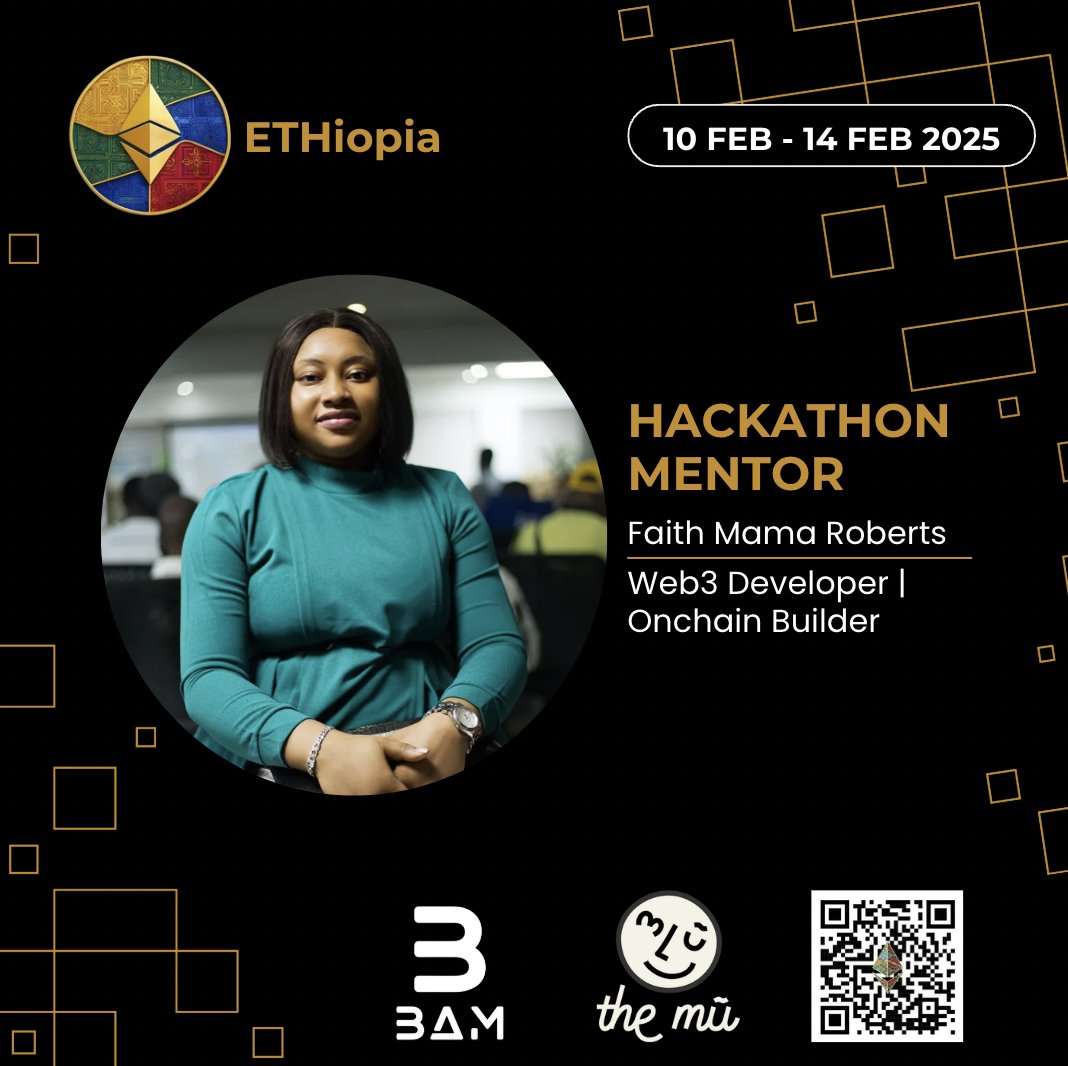 ETHiopia____'s tweet photo. 🧑‍🏫Introducing our mentors (1/3)

Throughout the week, our builders will be mentored by  10+ experts on topics such as AI, financial inclusion, sustainability, and blockchain for social good.

Let's meet 4 of them today!
- @faytye7, web3 developer 
- @navilla_eth, developer at SIX digital Exchange
- @Francis_Berwa, Head of Investments at ZkPass
- @ukonu_o, CTO at AyaHQ