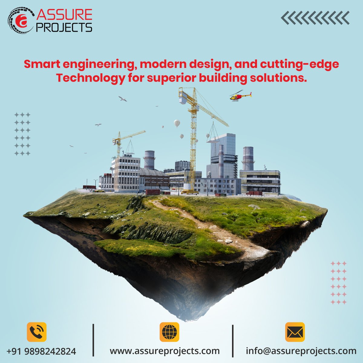 Assureprojects's tweet image. 🏗️ Build with Confidence – Assure Projects! 🏢
Smart engineering, modern design, and cutting-edge technology for superior building solutions. We ensure durability, efficiency, and stunning aesthetics from concept to completion
#ConstructionExperts #SmartEngineering #ModernDesign