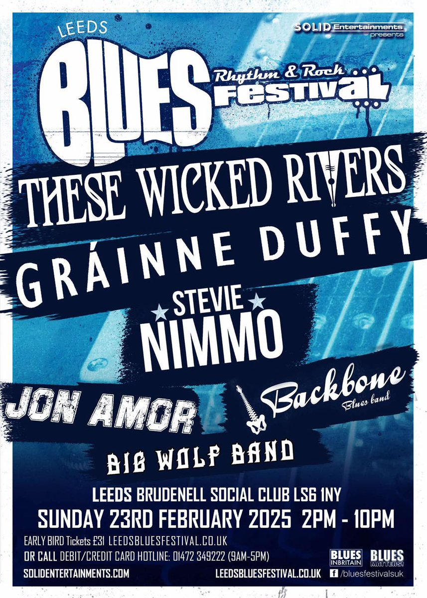Rock People Management (@rockpeoplemgmt) on Twitter photo What a fabulous weekend just gone at <a href="/TivoliVenue/">Tivoli Venue</a> and <a href="/RockmanticWkdr/">RockmanticWeekender</a> for <a href="/WickedRivers/">These Wicked Rivers</a> .. Next up they are headlining <a href="/The_BSCFC_/">The BSC FC</a> at Leeds for the Solident Entertainment Blues, Rhythm & Rock festival on the 23rd Febuary ! 🙂
Sunday, February 23rd:
solidentertainments.com/blues/leeds/ti… What a fabulous weekend just gone at <a href="/TivoliVenue/">Tivoli Venue</a> and <a href="/RockmanticWkdr/">RockmanticWeekender</a> for <a href="/WickedRivers/">These Wicked Rivers</a> .. Next up they are headlining <a href="/The_BSCFC_/">The BSC FC</a> at Leeds for the Solident Entertainment Blues, Rhythm & Rock festival on the 23rd Febuary ! 🙂
Sunday, February 23rd:
solidentertainments.com/blues/leeds/ti…