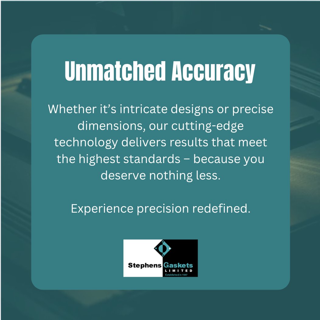 stephensgaskets's tweet image. For the Perfectionist in You.
Don’t settle for less. Trust laser cutting to deliver the exact specifications you need for your projects.
See the difference: stephensgaskets.co.uk/laser-cutting?…
#PrecisionLaserCutting #StephensGaskets #CustomProjects #ExactSpecifications
