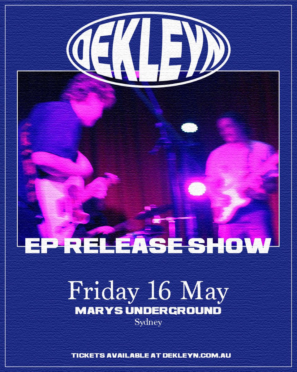 dekleynmusic's tweet photo. 🫢🧨 show announcement 🫢🧨

after 18 months off the stage we are beyond excited to return to the stage with our biggest headline show to date at Mary’s Underground for a special one-night-only show to launch our brand-new EP on Friday 16 May.

special guest TBA.

SEE YOU THERE🥳 https://t.co/2A5skrpQ1g