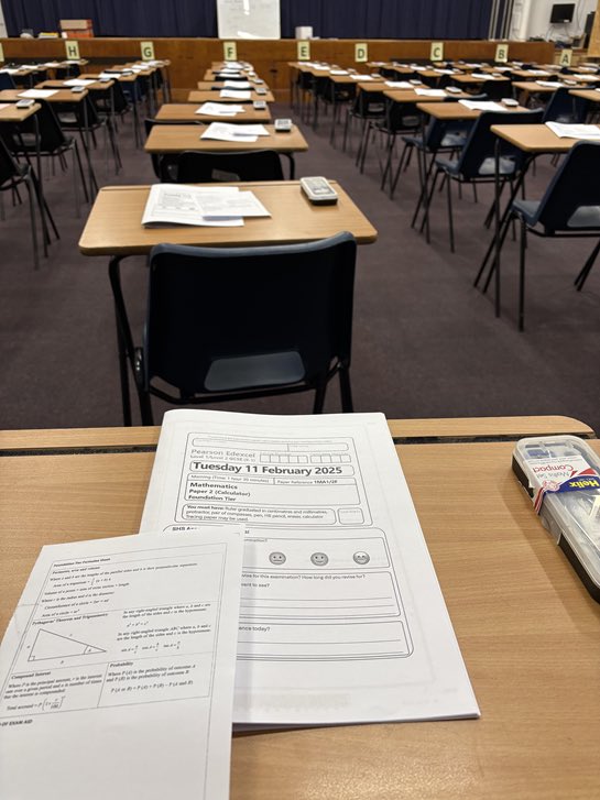 Y11 Mock Exam Update
GCSE Maths Exam first thing this morning - please don't forget to bring a CALCULATOR with you, as you will need it! Good Luck everyone!