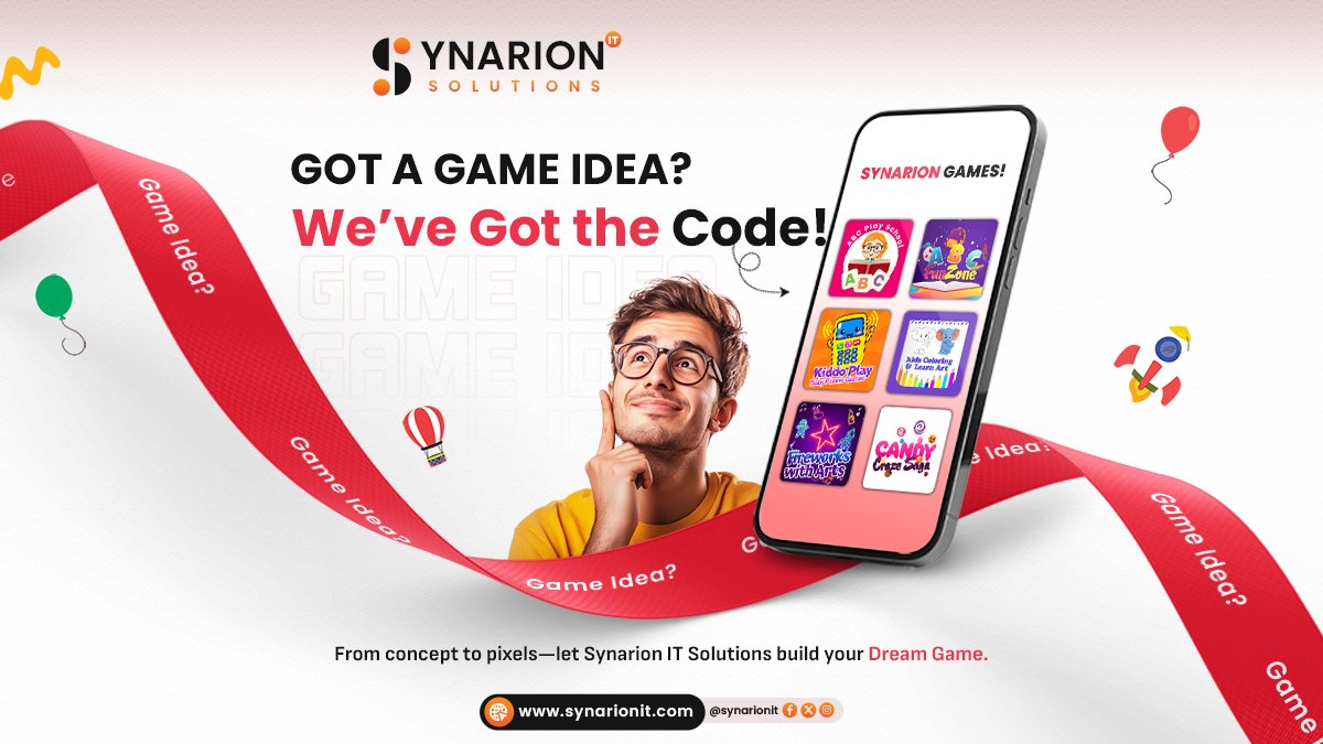 synarionit's tweet photo. 🎮 Got a Game Idea? We Make It Real!

From concept to launch, Synarion IT Solutions handles everything—design, development, and deployment. 

#GameDevelopment #GameDevelopmentCompany #GameDevelopmentServices #HireUnityDeveloper #2dGameDevelopment #GameDesign #SynarionIT https://t.co/ko2UiEIjcx