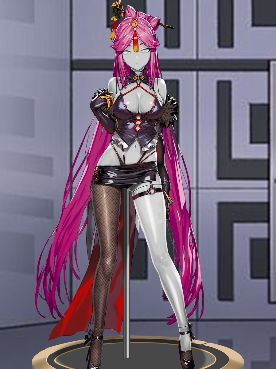 “店长，这具人体模型，让我想到一位故人。不知可否忍痛割爱…”
“不行啊，凝光小姐，我店内的人体模型都是定制的，这样吧，我希望以您来制作一款人形，而现在这具人体模型就作为给您的报酬，可以吗？”
凝光并不知道，以她制作人形意味着什么。毕竟人形们不会异议的。

#人形化 #asfr #固め #マネキン化