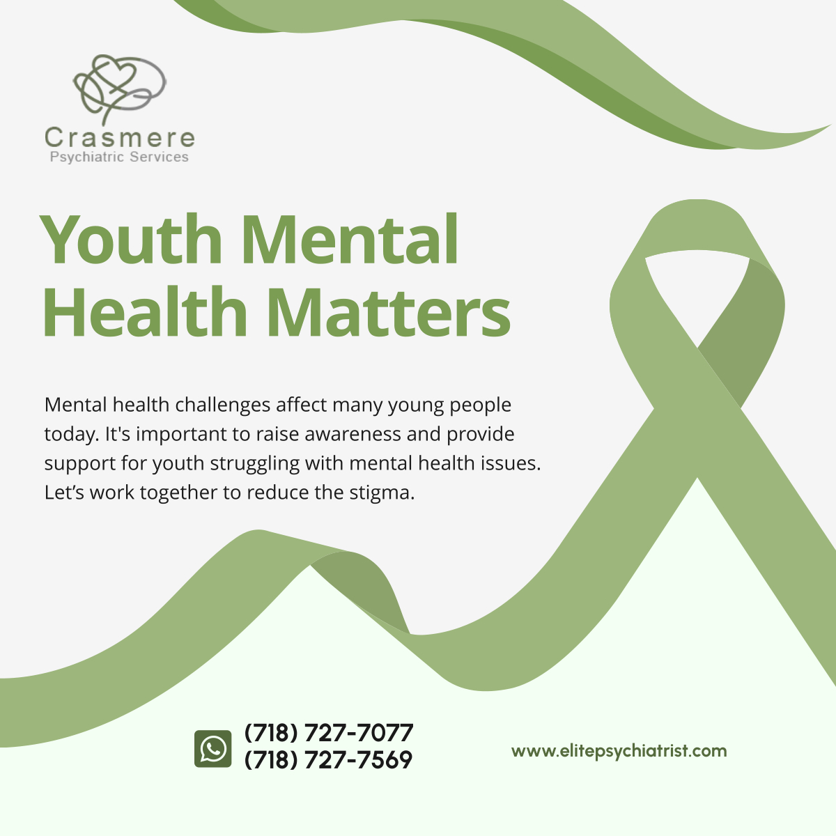 CrasmerePsych's tweet photo. Supporting youth mental health starts with understanding and compassion. By increasing awareness and providing resources, we can empower young people to seek the help they deserve. 

#YouthMentalHealth #MentalHealthAwareness #EndTheStigma #MentalHealth #TeenMentalHealth https://t.co/J47XuXnuDy